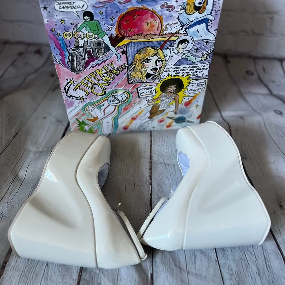 Jeffrey Campbell YAZMIN Wedge Platform Shoe in Patent - Picture 8 of 12